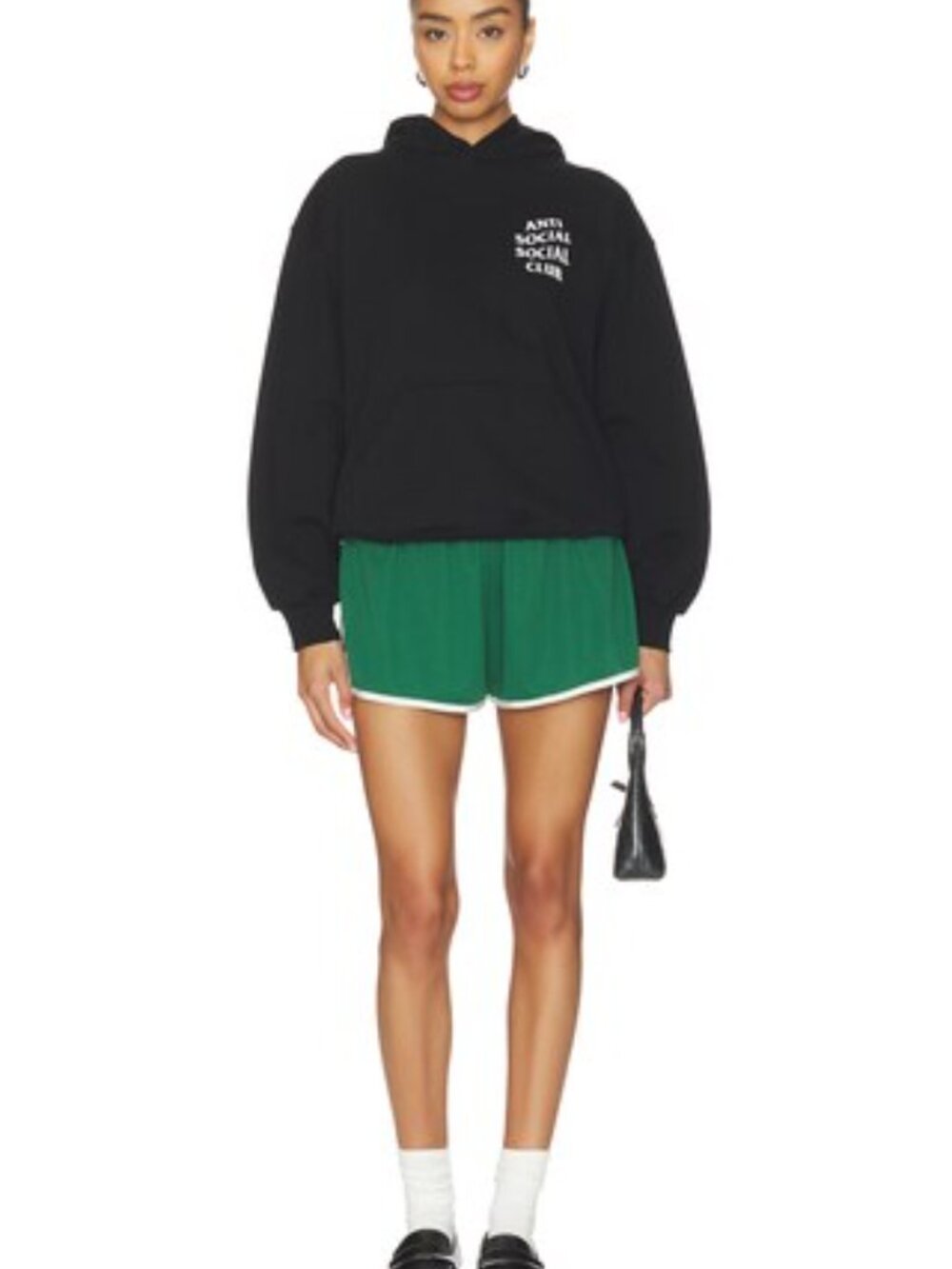 New ANTI SOCIAL SOCIAL CLUB Women's Black Clutching Pearls Hoodie - Picture 4 of 7